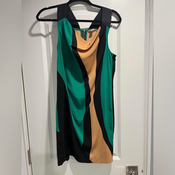 Calvin Klein Dresses & Skirts - Calvin Klein Green, Black, and Tan Midi Dress